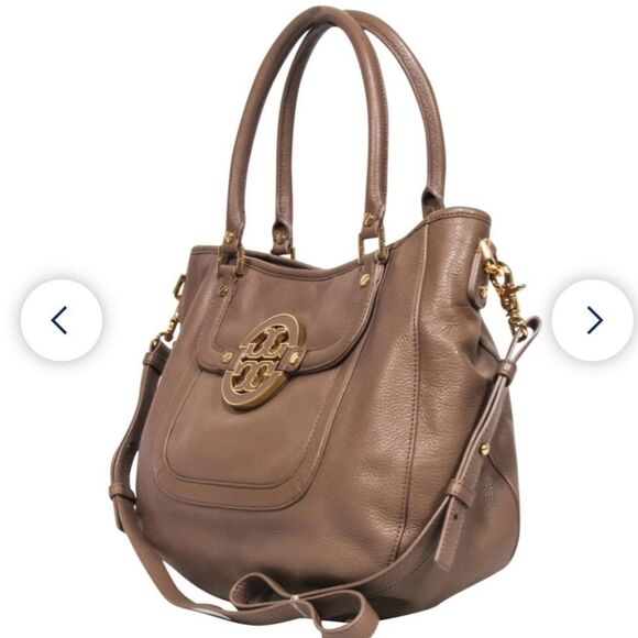 TORY BURCH ANANDA SATCHEL IN TAUPE - Picture 7 of 8